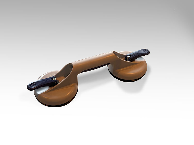 Plattenheber Saugheber aus Kunststoff 2-Kopf für Doppelboden mit glatten Belägen